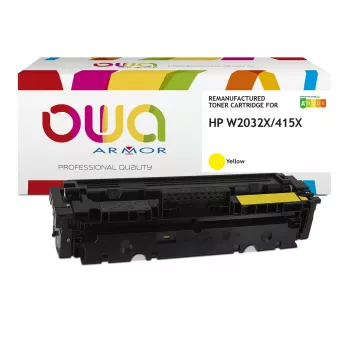 Toner OWA Armor compatible with HP W2032X 415X 6000st 6000 pages yellow