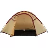 COLEMAN Darwin 4 Plus Summer camping tent 4-person — beige/dark red