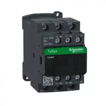 Contactor Schneider Electric LC1D09BD — AC power supply, IP20, 3-pole, 9A, green/grey
