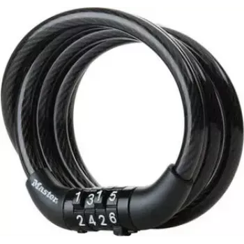 Cable lock MASTERLOCK Coiled Cord 8143EURDPRO 120 cm — security cable for devices