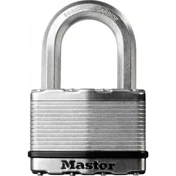 Padlock MASTERLOCK M5EURDCC security level 9, hardened steel shackle, brass body