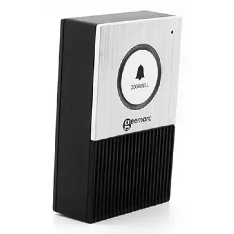 Doorbell RING Geemarc 595 U.L.E Wireless IP44 Battery AA 50 m Range Black/Silver