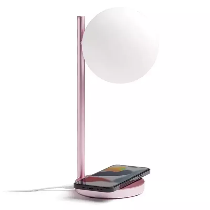 Table LED lamp Lexon Bubble Lamp LH70LP light pink 15W with wireless charger