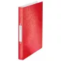 Leitz WOW Ring Binder A4 Red Round Ring Polypropylene 32mm