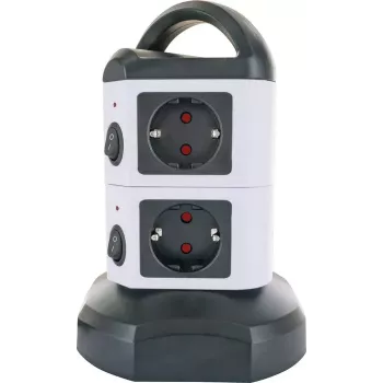 Power Extension Schwaiger STDT2718 1.8m 7 AC Outlets Indoor Black White