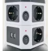 Power Extension Schwaiger STDT2718 1.8m 7 AC Outlets Indoor Black White