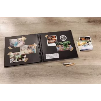 Photo album Walther Fun SA110W 30x30 cm, 50 black pages, spiral binding