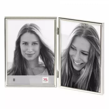 Walther Chloe WD219S Double Picture Frame, 2 x 9 x 13 cm, Silver, Portrait