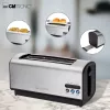 Toaster Clatronic TA 3687 4 slice 1200 W Black Stainless steel