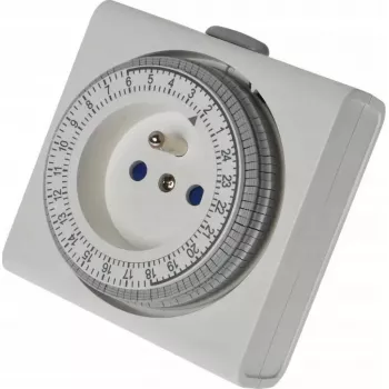 Analog timer REV 0025020109 WS compact white — mechanical time switch for daily control