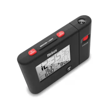 Digital alarm clock Mebus 25795 Black Rectangle Battery USB