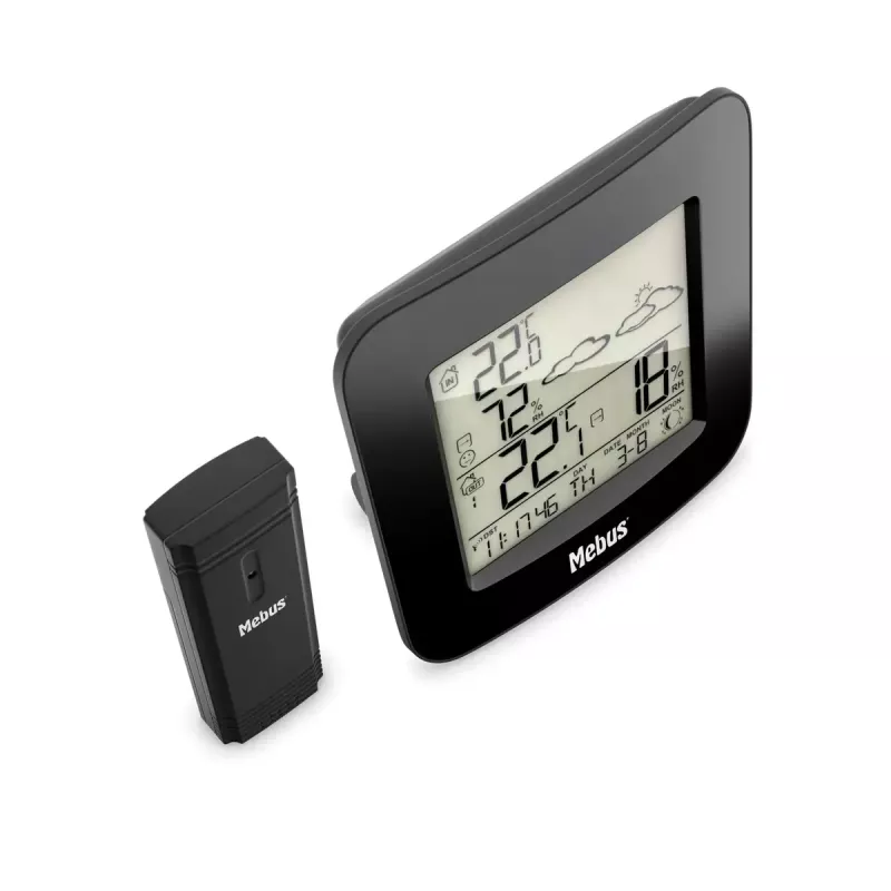 Weather Station Mebus 40715 Funk Black