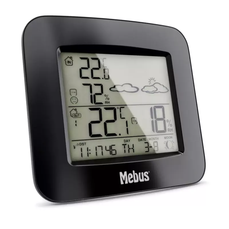 Weather Station Mebus 40715 Funk Black