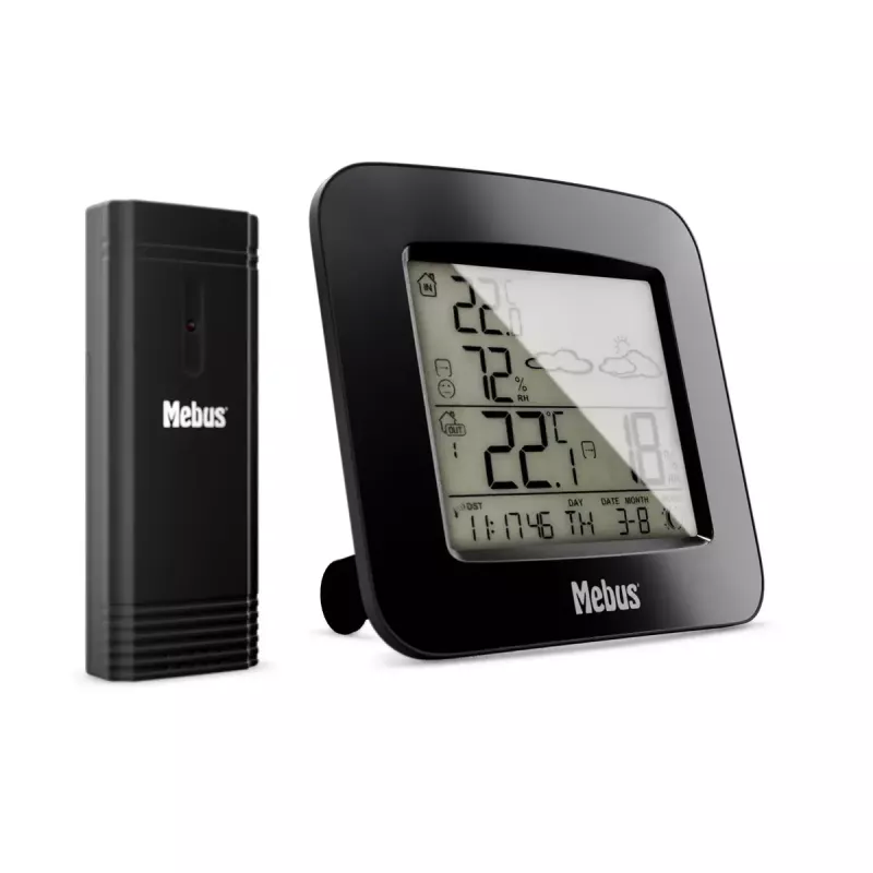 Weather Station Mebus 40715 Funk Black