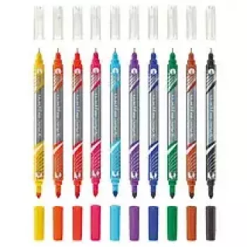 Marker Herlitz 11367232 Fine tip 10 pc(s) Black Blue Brown Green Orange Pink Purple Red Yellow