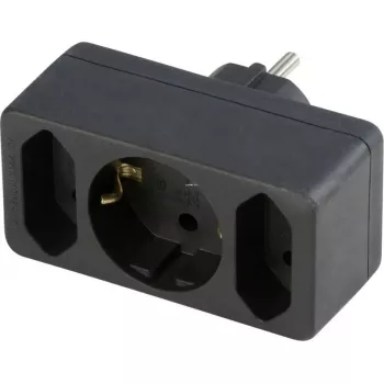 Transition plug REV SCHWA 0512733777, 2-fold safety contact, black