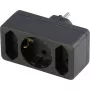 Transition plug REV SCHWA 0512733777, 2-fold safety contact, black