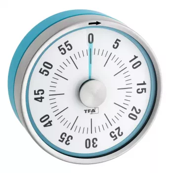 Mechanical kitchen timer TFA-Dostmann 38.1028.20 Turquoise 60 min