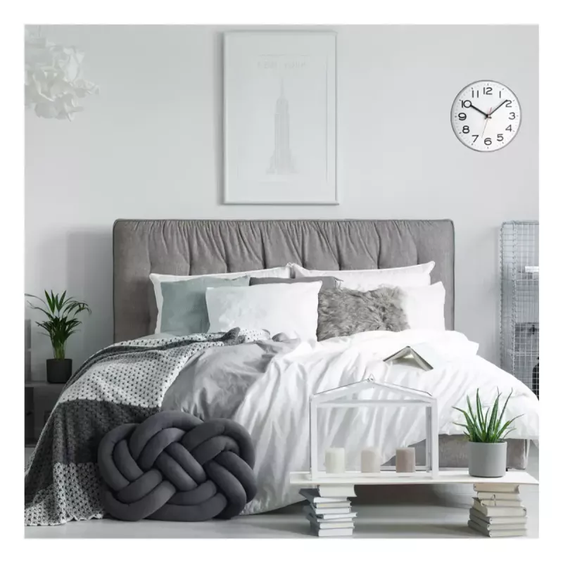 Quartz clock TFA-Dostmann 60.3017 Circle Grey White Wall Table Clock