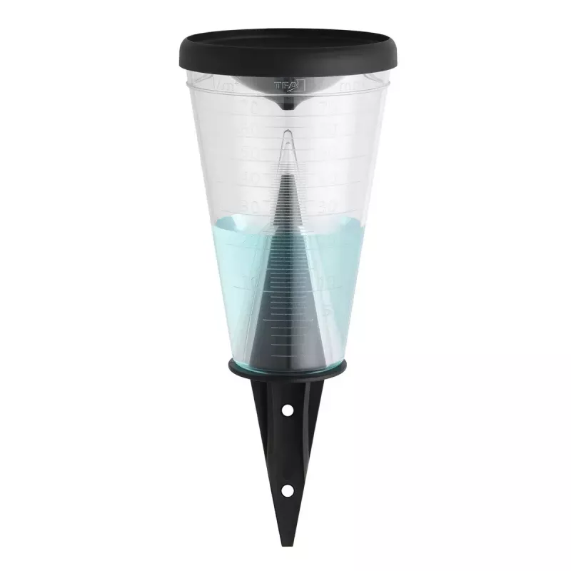 Rain Gauge TFA-Dostmann 47.1008 Black Transparent 122mm x 122mm x 305mm