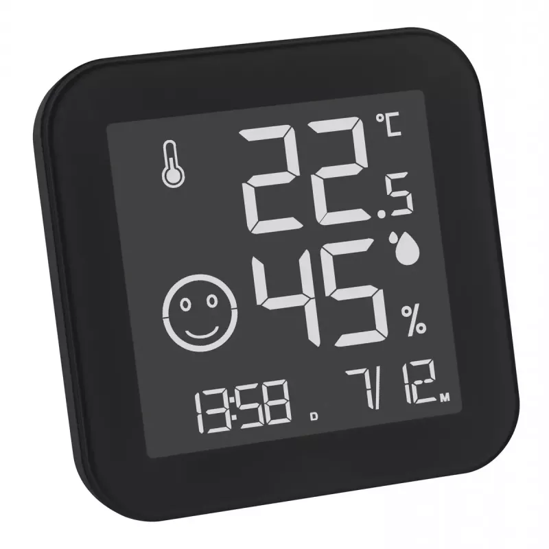 Electronic environment thermometer TFA-Dostmann 30.5054.01 Indoor Digital Black White