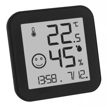 Electronic environment thermometer TFA-Dostmann 30.5054.01 Indoor Digital Black White
