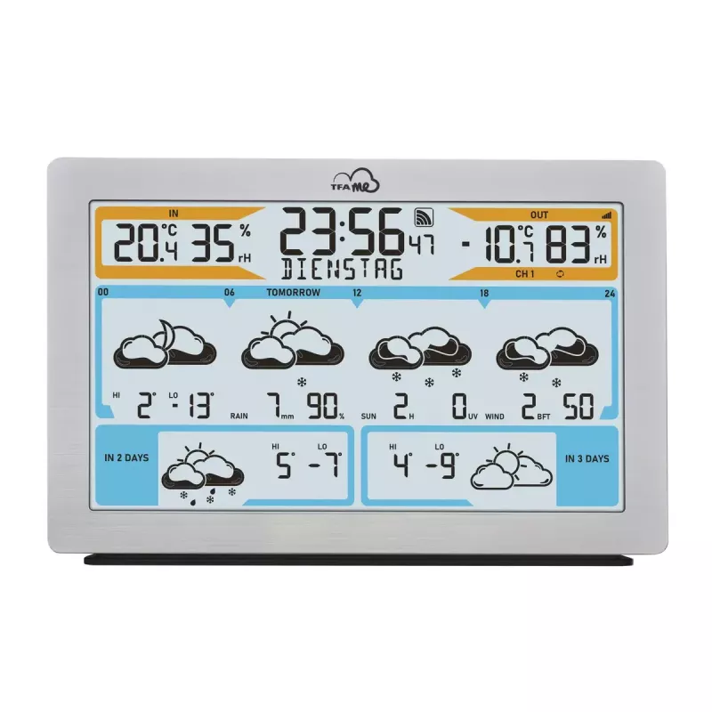 TFA-Dostmann TFA.me Silver LCD Battery Wi-Fi Anemometer Hygrometer Thermometer