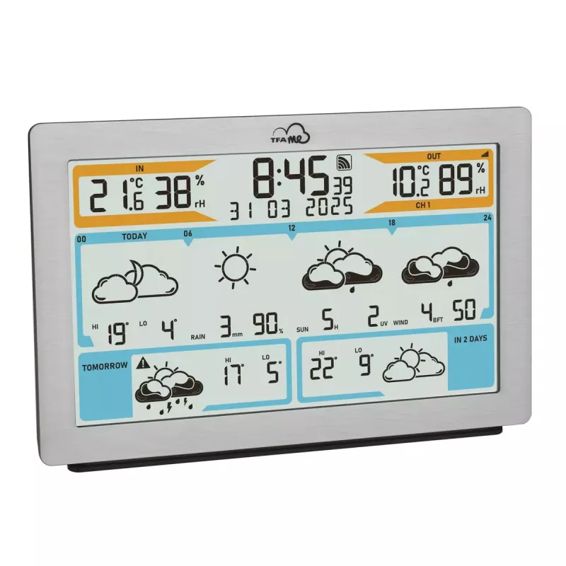TFA-Dostmann TFA.me Silver LCD Battery Wi-Fi Anemometer Hygrometer Thermometer