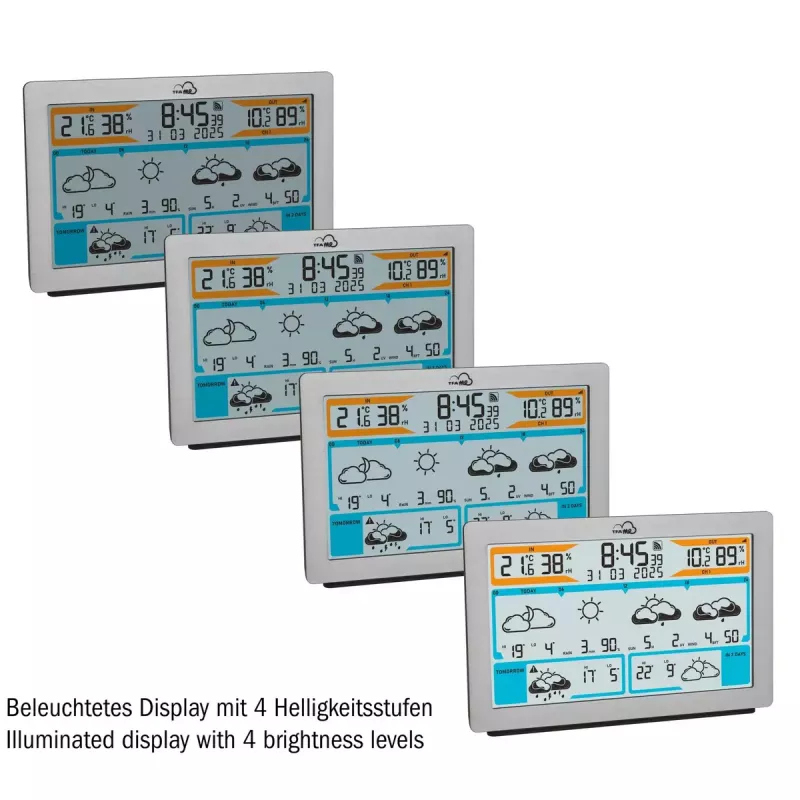 TFA-Dostmann TFA.me Silver LCD Battery Wi-Fi Anemometer Hygrometer Thermometer
