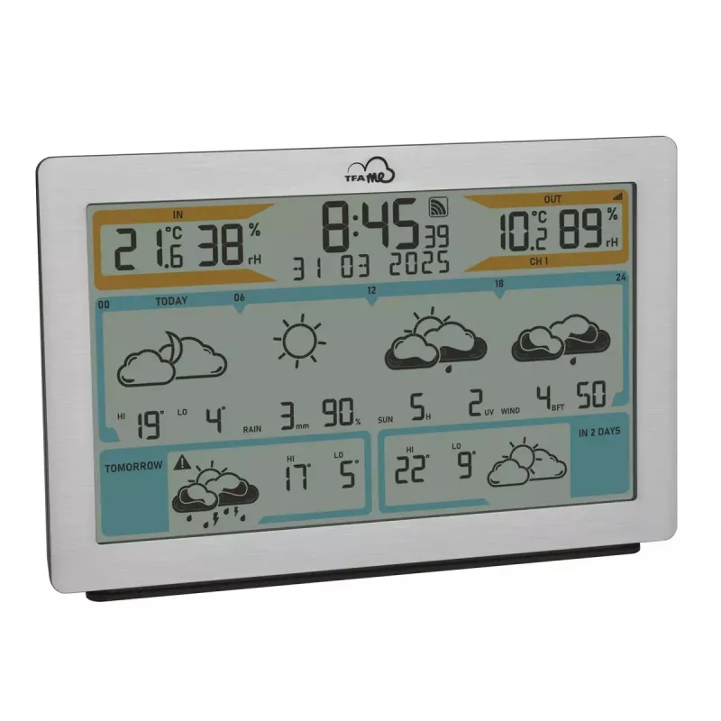 TFA-Dostmann TFA.me Silver LCD Battery Wi-Fi Anemometer Hygrometer Thermometer