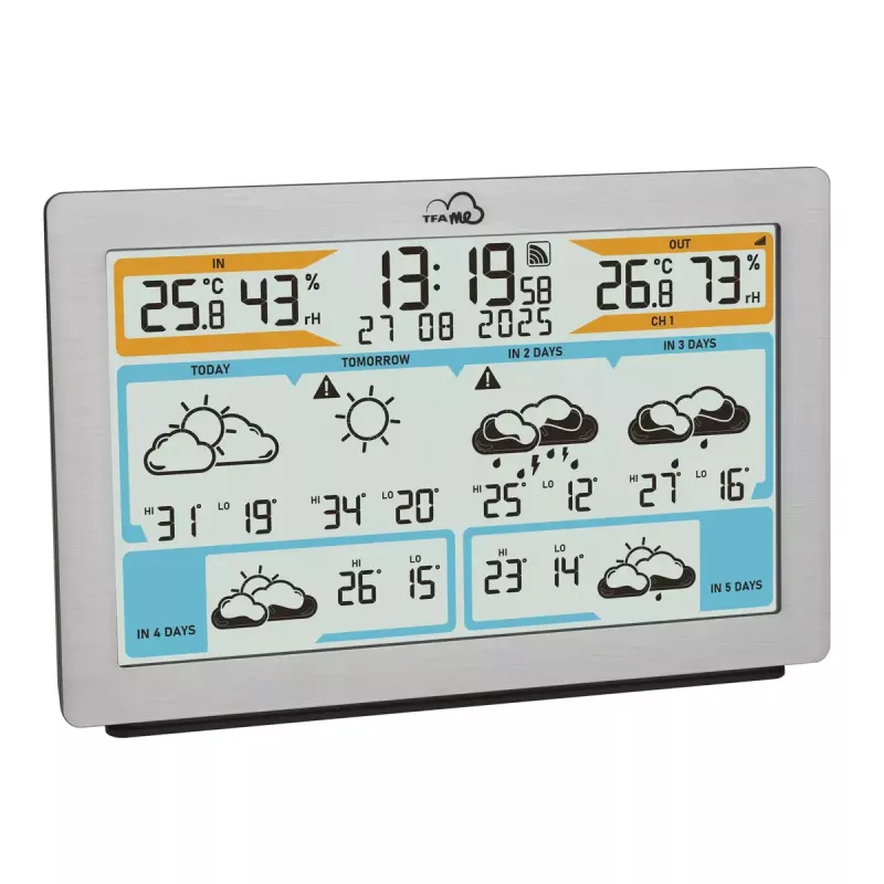 TFA-Dostmann TFA.me Silver LCD Battery Wi-Fi Anemometer Hygrometer Thermometer