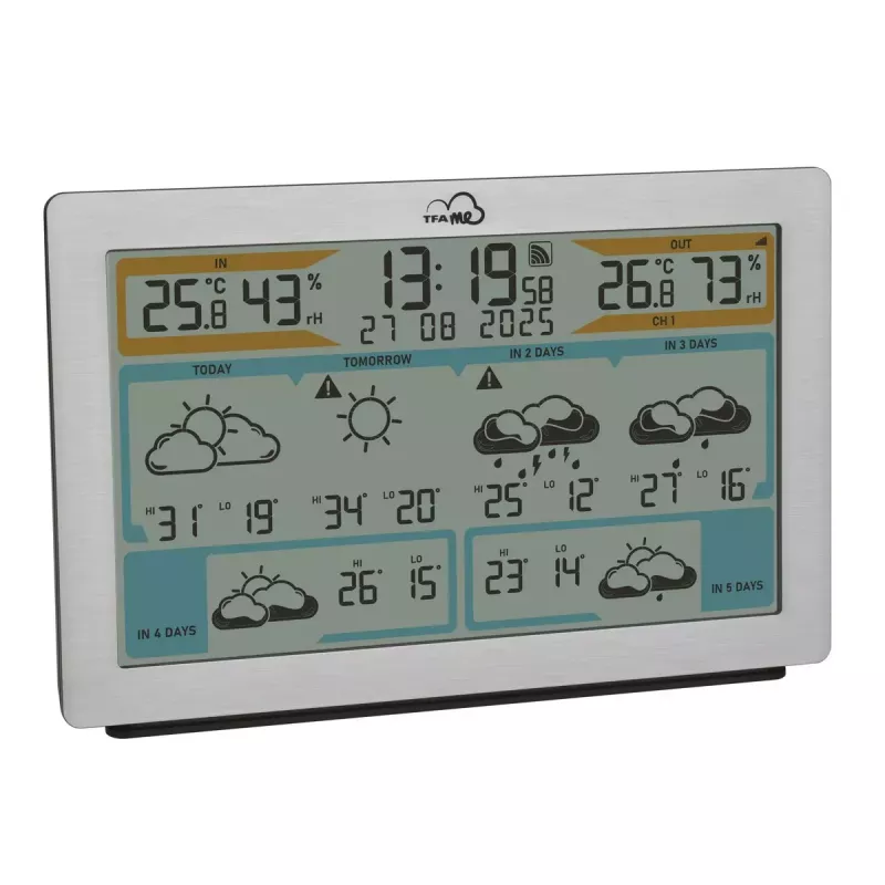 TFA-Dostmann TFA.me Silver LCD Battery Wi-Fi Anemometer Hygrometer Thermometer