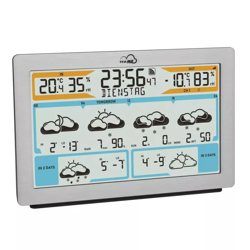 TFA-Dostmann TFA.me Silver LCD Battery Wi-Fi Anemometer Hygrometer Thermometer