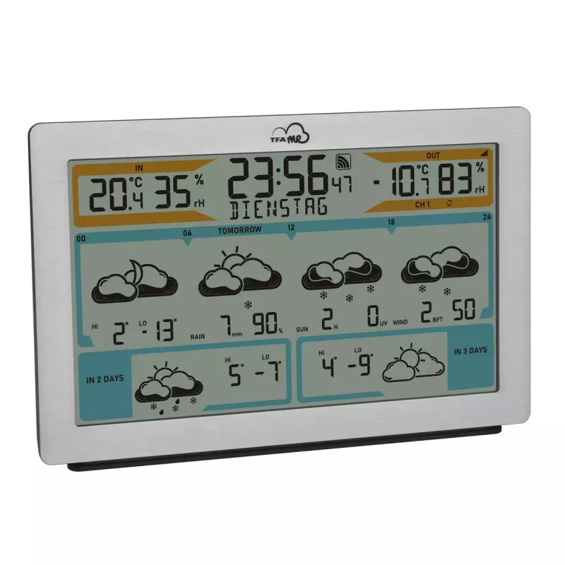 TFA-Dostmann TFA.me Silver LCD Battery Wi-Fi Anemometer Hygrometer Thermometer