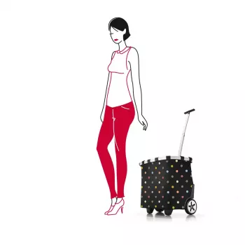 Tote bag Reisenthel Carrycruiser — 40 L, aluminium frame, polyester, 420×320 mm, black/multicolour