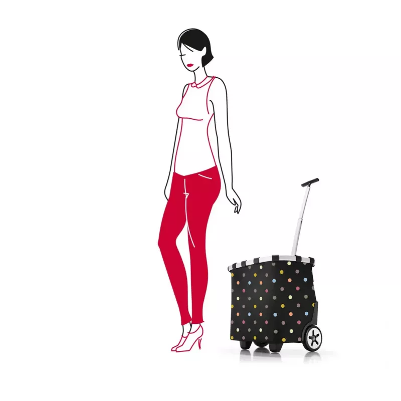 Tote bag Reisenthel Carrycruiser — 40 L, aluminium frame, polyester, 420×320 mm, black/multicolour