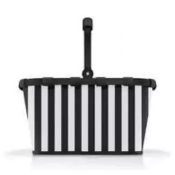 Shopping basket Reisenthel carrybag Black/White — aluminium frame, polyester, 22 L, 480×280 mm