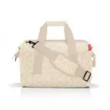 Handbag Reisenthel allrounder M — Polyester medium 18 L, 400×240 mm, beige with brown strap