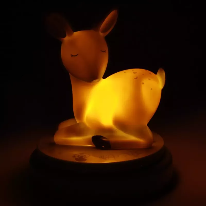 ANSMANN baby night-light 1800-0059 — LED, yellow light, battery AA ×3, 119×119×137 mm, brown/green