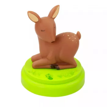 ANSMANN baby night-light 1800-0059 — LED, yellow light, battery AA ×3, 119×119×137 mm, brown/green