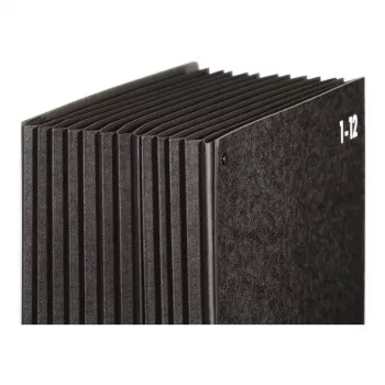 Divider Book Pagna 24121-04 Black Hardboard Polypropylene A4
