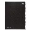 Divider Book Pagna 24121-04 Black Hardboard Polypropylene A4