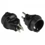 Good Connections PA-4502S Power Plug Adapter USA Type B to Type F (CEE 7/3), Black