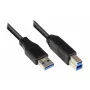 USB Cable Alcasa 2710-S002 USB 3.2 Gen 1 0.2m Black
