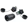 Wire Connector RJ45 Alcasa IC06-R102 Black Copper Plastic Silica Gel