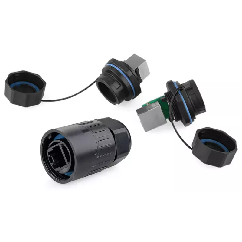 Wire Connector RJ45 Alcasa IC06-R102 Black Copper Plastic Silica Gel