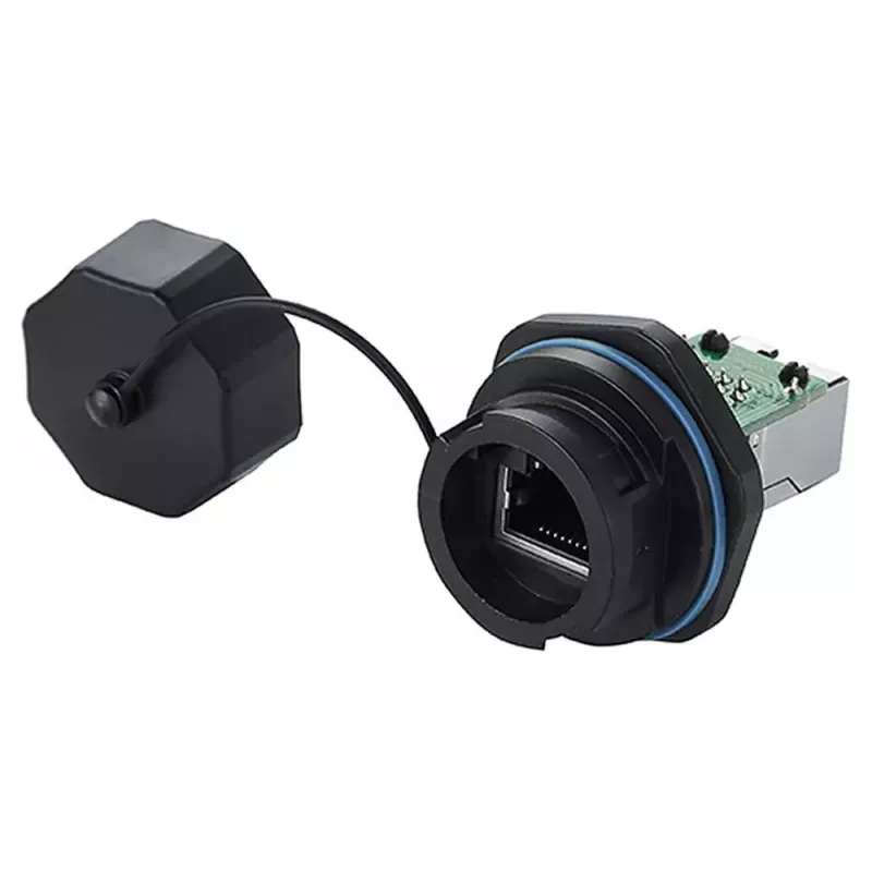 Wire Connector RJ45 Alcasa IC06-R102 Black Copper Plastic Silica Gel