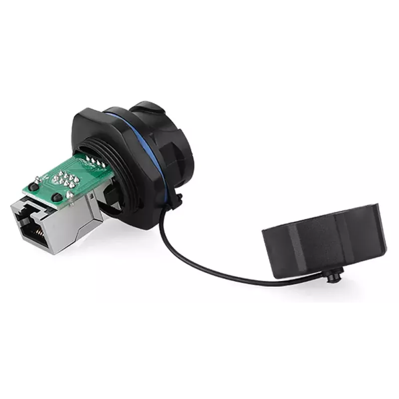 Wire Connector RJ45 Alcasa IC06-R102 Black Copper Plastic Silica Gel