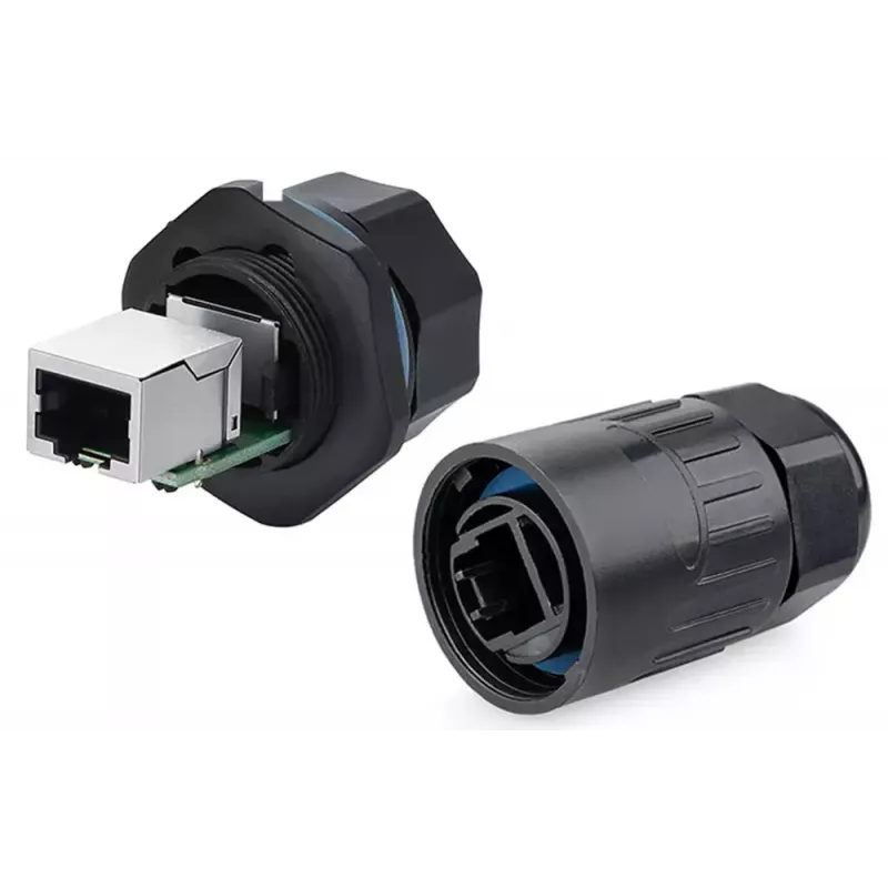 Wire Connector RJ45 Alcasa IC06-R102 Black Copper Plastic Silica Gel