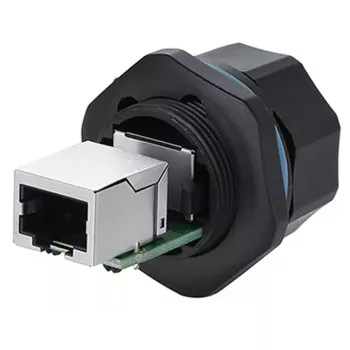 Wire Connector RJ45 Alcasa IC06-R102 Black Copper Plastic Silica Gel